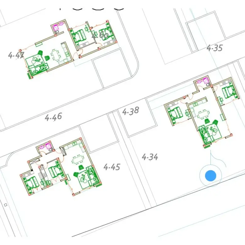 Discover prime investment opportunities in Ulcinj, Montenegro: floor plans for plots 4-34, 4-35, 4-38, 4-45 & 4-46 by Ekosphere.