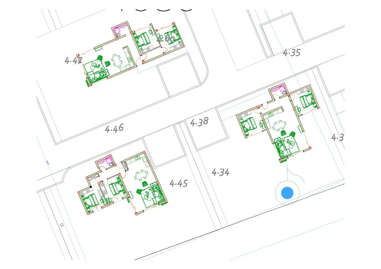 Discover prime investment opportunities in Ulcinj, Montenegro: floor plans for plots 4-34, 4-35, 4-38, 4-45 & 4-46 by Ekosphere.