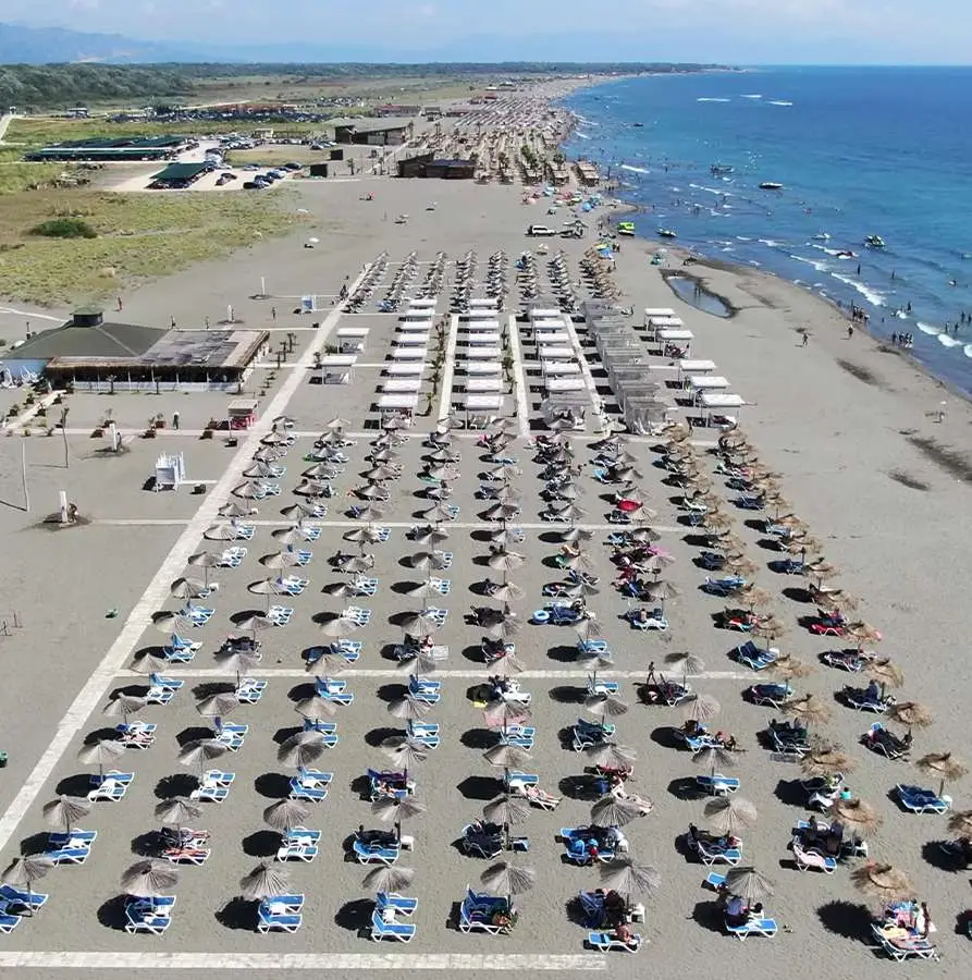 Premium Ulcinj beachfront real estate&mdash;vibrant sandy shores, sunlit relaxation, top investment by immorenta.me (ekosphere doo).