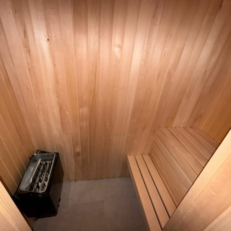 Modern light-wood sauna with bench and premium heater&mdash;exclusive wellness asset for Ulcinj real estate by immorenta.me, Ekosphere DOO.