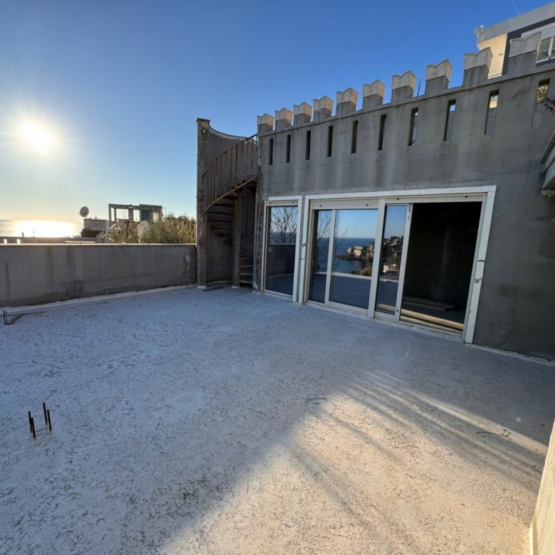 Spacious unfinished rooftop terrace with sea views in Ulcinj, Montenegro&mdash;prime investment property via immorenta.me by ekosphere doo.