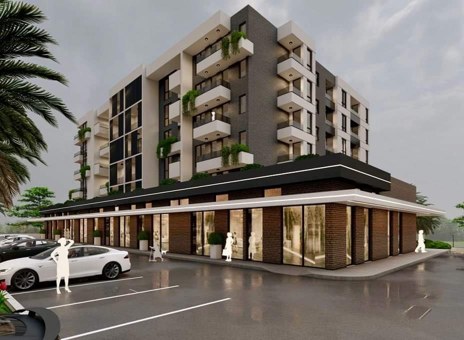 Modern five-story Ulcinj apartment building by Ekosphere with balconies, retail space, and parking&mdash;exclusive on immorenta.me.