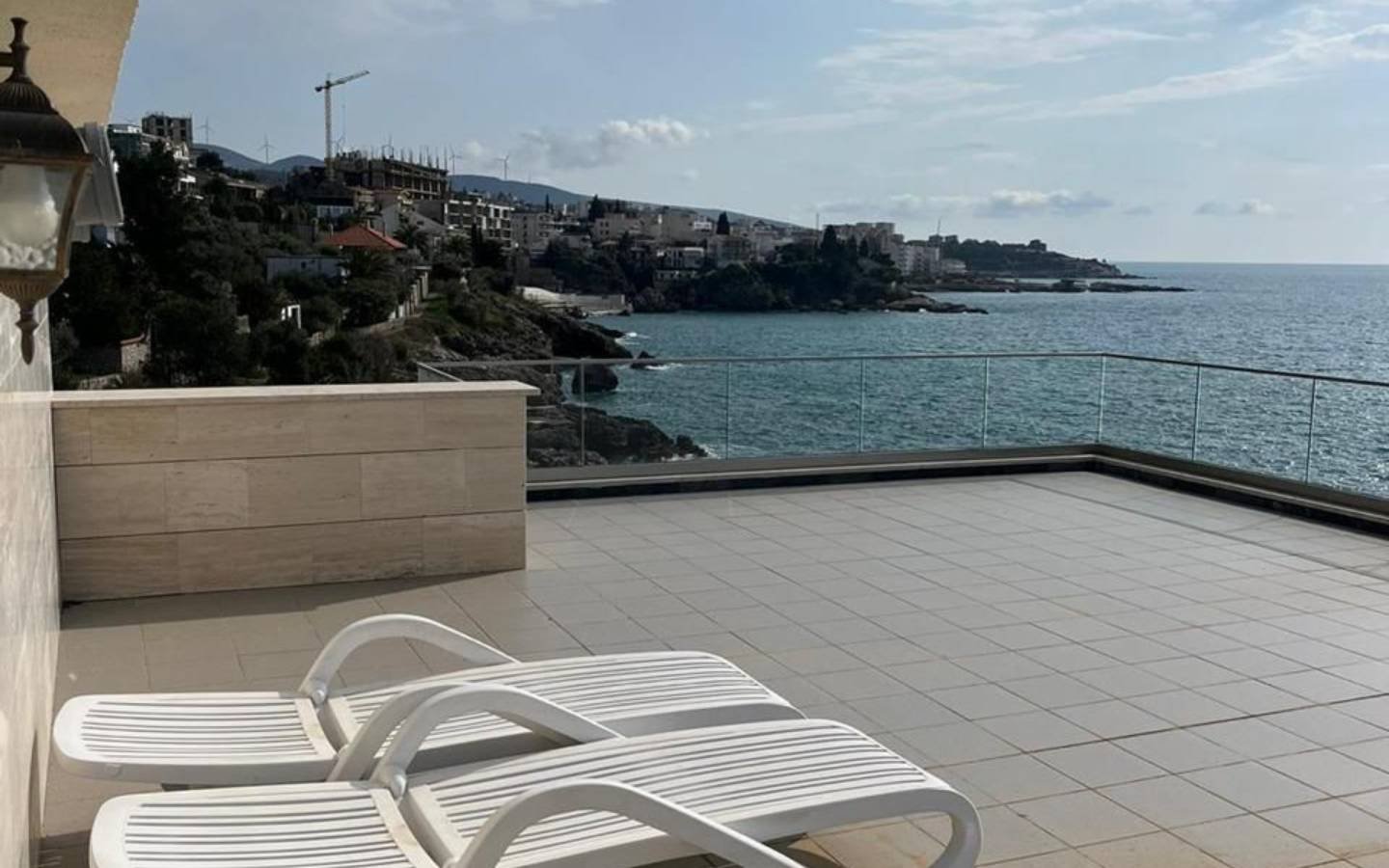 Luxury tiled terrace with sea views in Ulcinj, Montenegro&mdash;prime investment property via immorenta.me by Ekosphere doo.