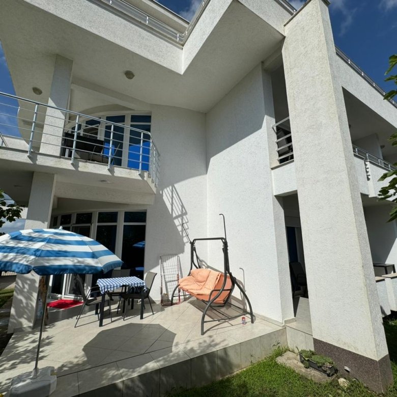 Stunning modern two-story house in Ulcinj with balconies, patio, and lush yard&mdash;exclusive at immorenta.me by ekosphere doo.