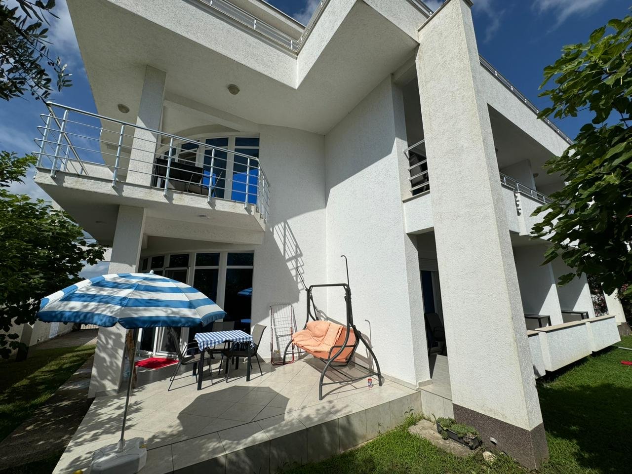 Stunning modern two-story house in Ulcinj with balconies, patio, and lush yard&acirc;exclusive at immorenta.me by ekosphere doo.