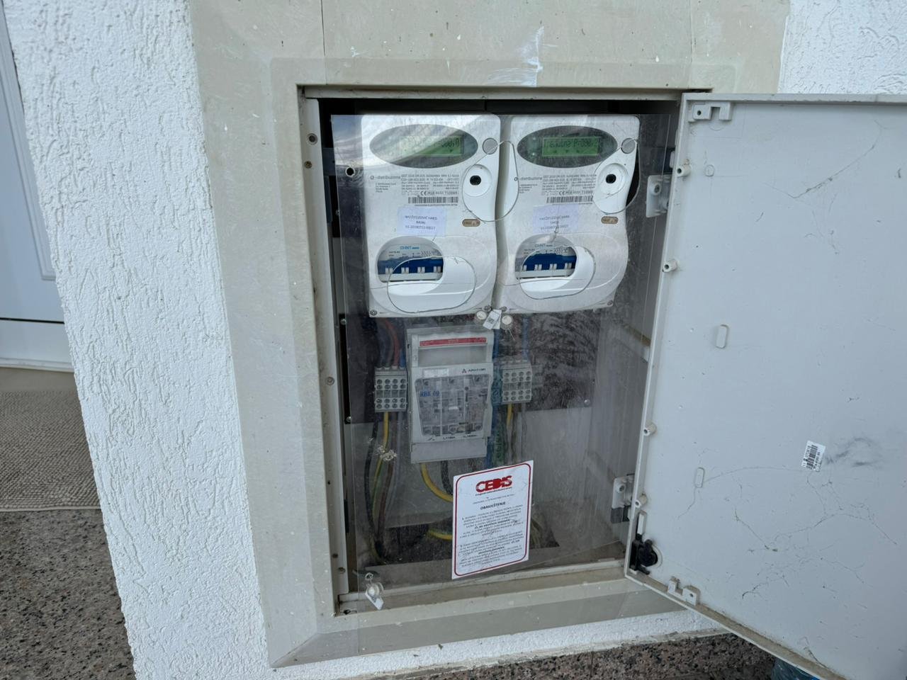 High-quality Ulcinj property electrical meter box with digital meters and breakers&acirc;secure investment via immorenta.me by ekosphere doo.