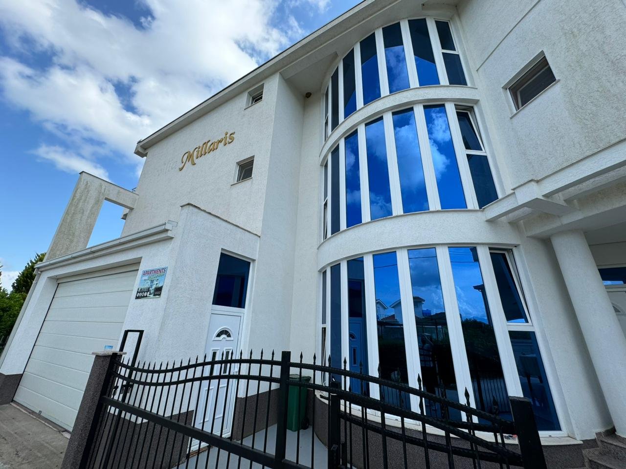 Contemporary &acirc;Millaris&acirc; property in Ulcinj, Montenegro&acirc;garage, modern design, blue windows. Listed by immorenta.me/ekosphere doo.