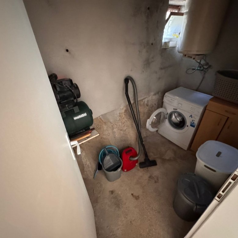 Modern utility room in Ulcinj property&mdash;washer, water heater, storage essentials. Ideal real estate investment via immorenta.me.