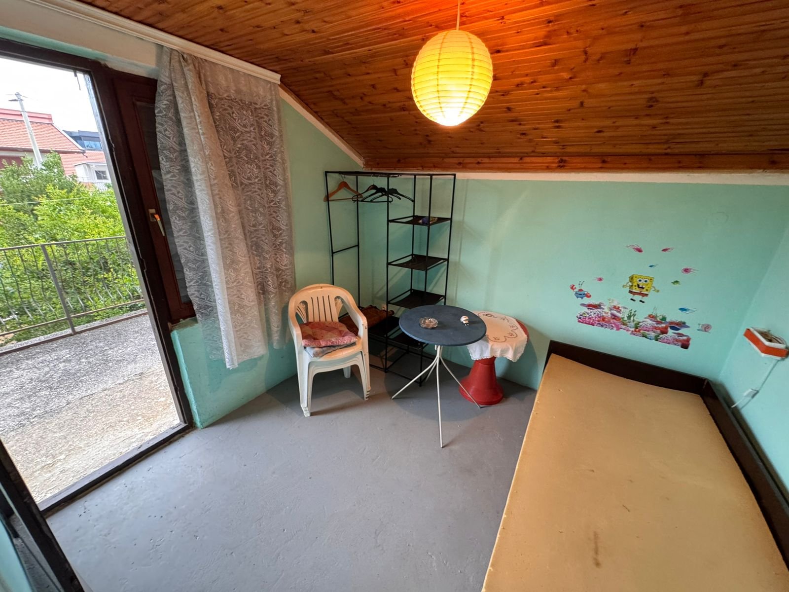 Charming Ulcinj room with balcony, mint walls, wood ceiling&mdash;prime investment on immorenta.me by Ekosphere doo.