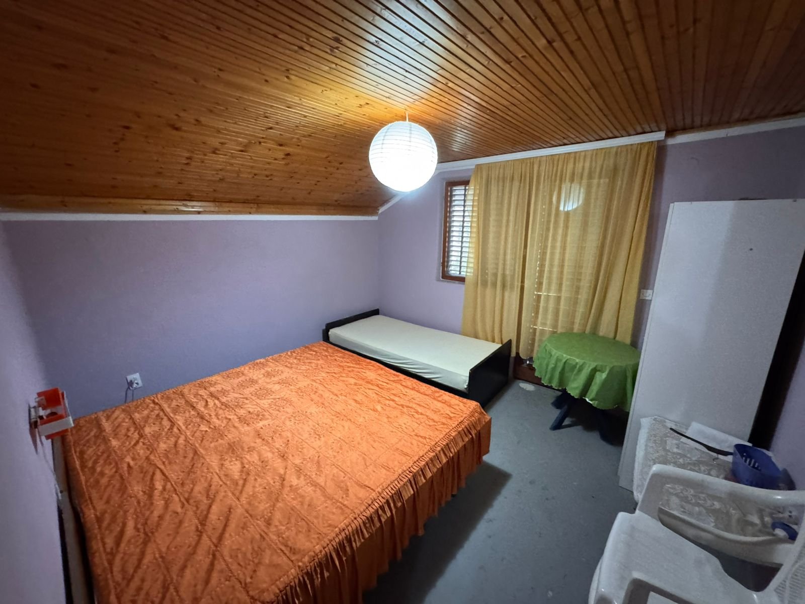 Invest in Ulcinj, Montenegro: cozy bedroom with wooden ceiling, double and single beds, quality furnishings&mdash;only at immorenta.me by ekosphere doo.