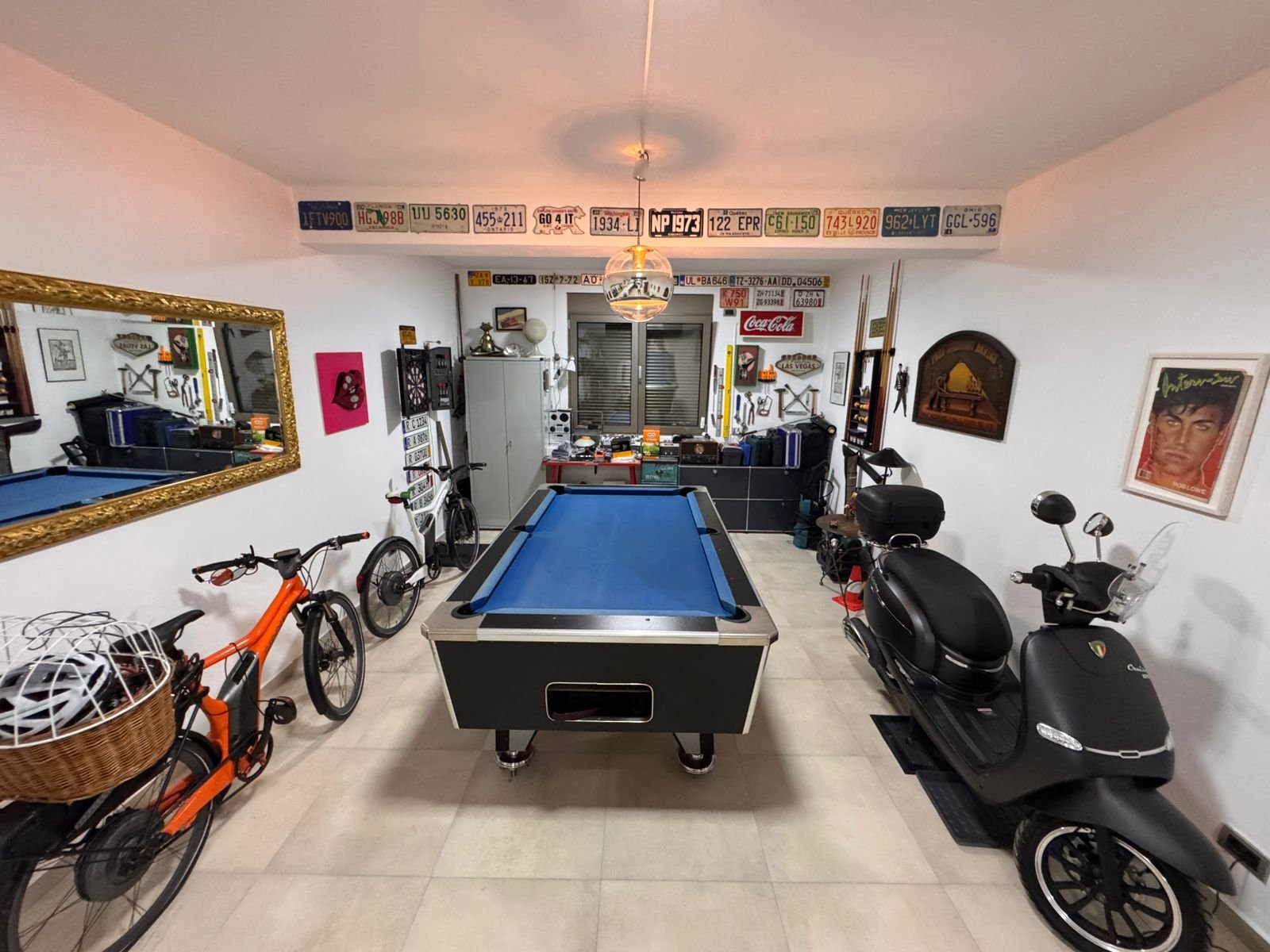 Commercial Shop for Sale - Modern leisure room in Ekosphere, Ulcinj&mdash;blue pool table, scooters, fridge, mirrors; invest at immorenta.me by Ekosphere doo.