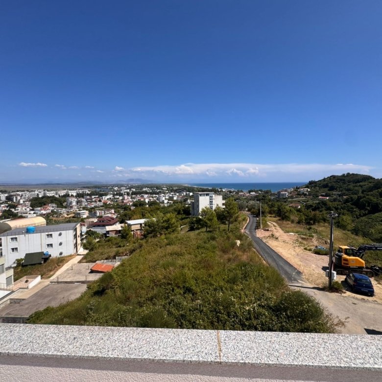 Panoramic rooftop view of Ulcinj, Montenegro: modern real estate, sea views, prime investment by ekosphere doo at immorenta.me.