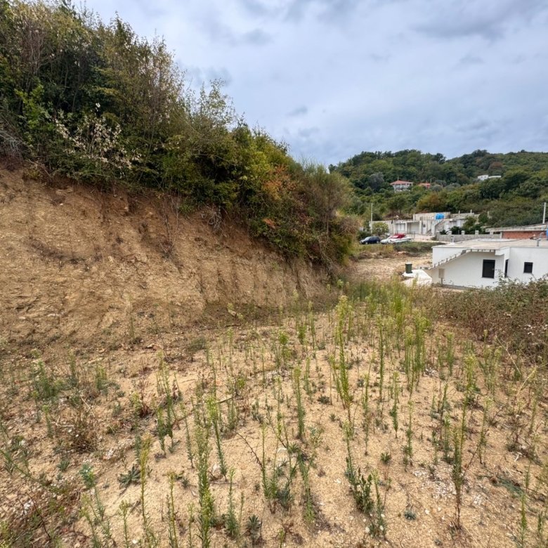 Prime investment opportunity in Ulcinj: spacious land with scenic views, near homes and green hills. Listed by ekosphere doo.