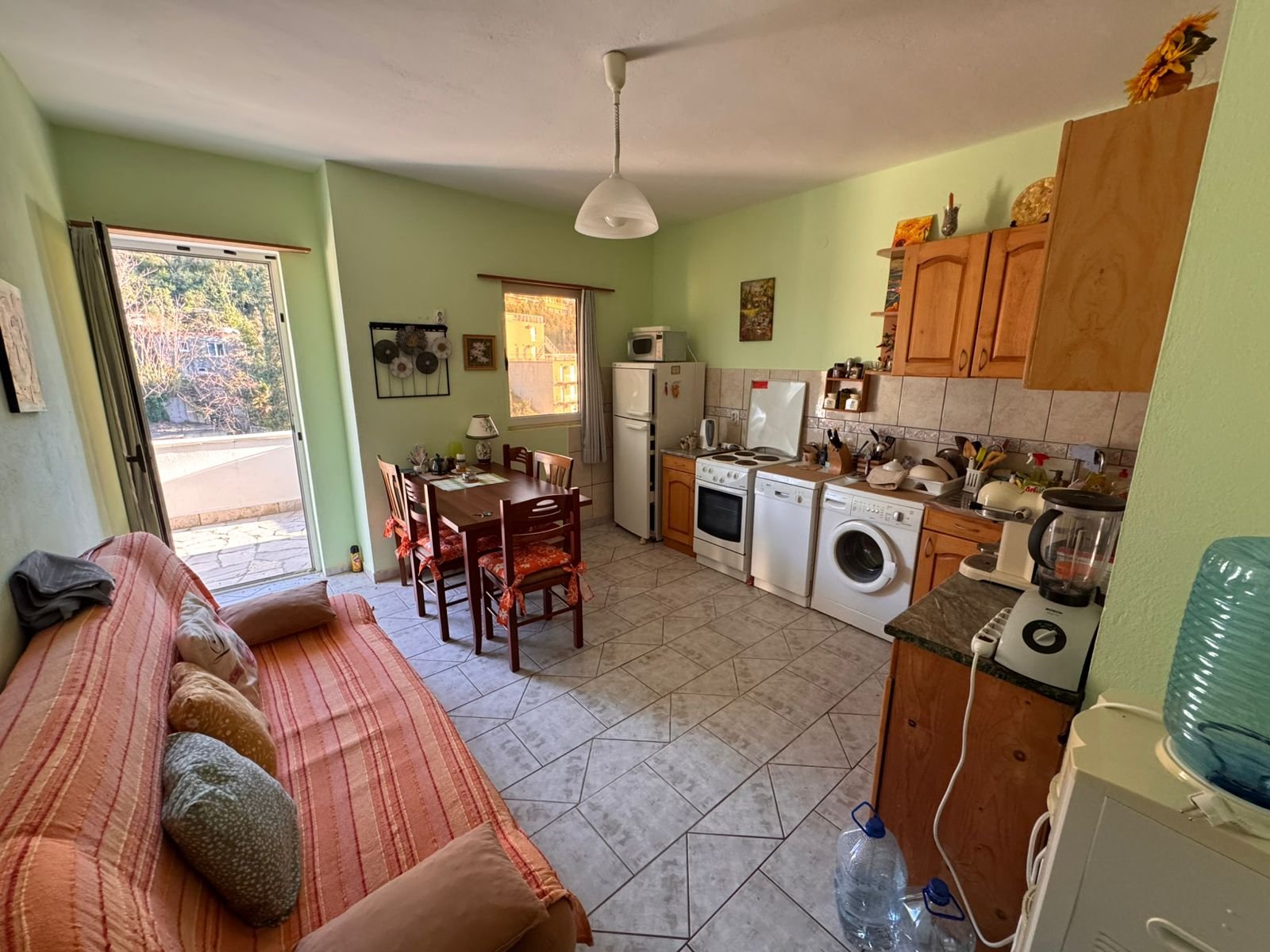 Charming Ulcinj apartment: modern kitchen, stylish dining area, balcony access&mdash;ideal investment on immorenta.me by ekosphere doo.