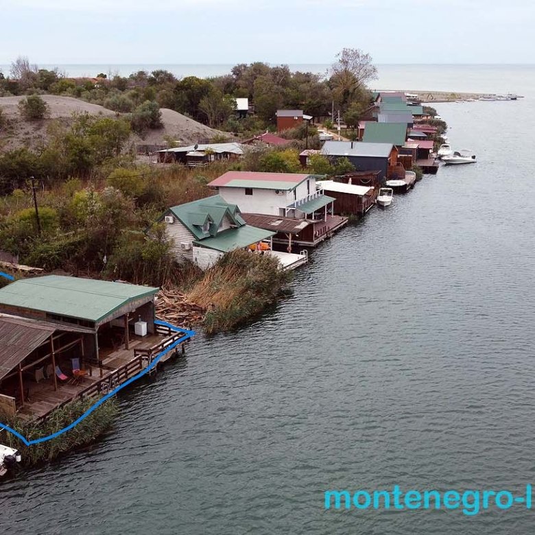 Exclusive investment opportunity: waterfront houses with private docks in Ulcinj, Montenegro&mdash;highlighted green-roof property by ekosphere doo.