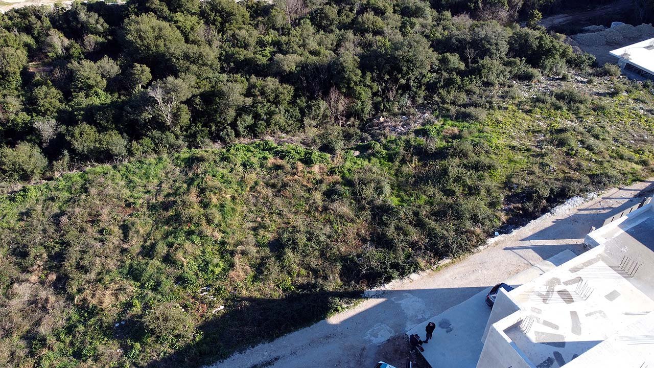 Prime Ulcinj land for investment: spacious plot near white building, dirt road access, lush greenery&mdash;exclusive at immorenta.me by ekosphere doo.